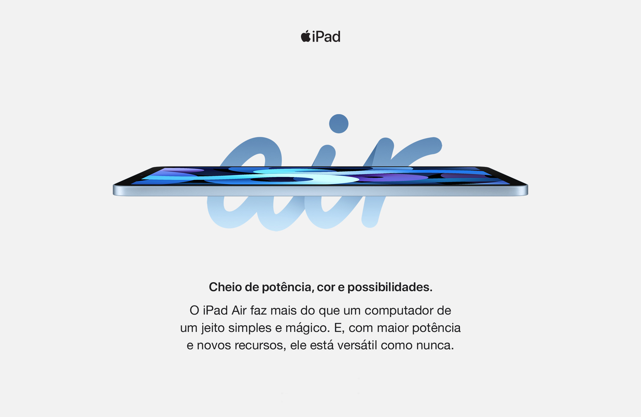 iPad Air 10,9 4ª geração Apple Wi-Fi 64GB - Azul-céu